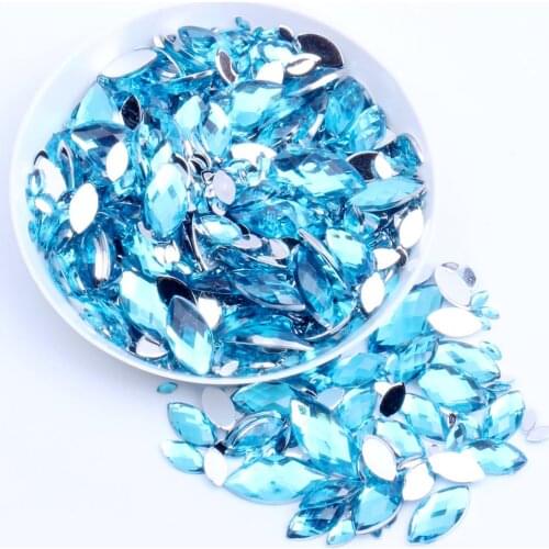 Acrylic Rhinestone Strass Marquise 5x10mm 5000pcs Normal Colors Earth Facets Nail Art Decorations