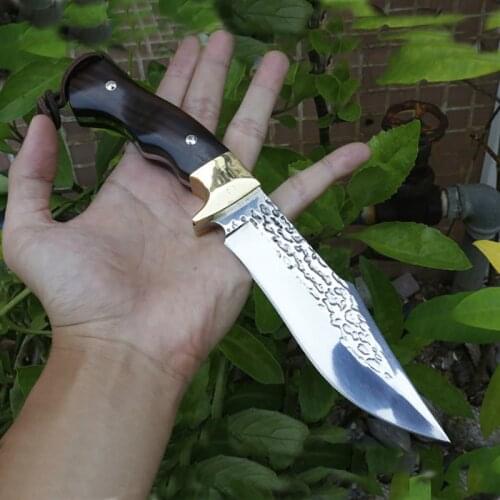 Free shipping New Handmade High Hardness steel Hunting Knife G10 handle Camping Survival Fixed Blade Tactical Knife