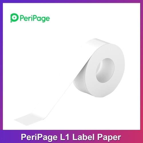 PeriPage White Label Paper Sticky Tape Adhesive Thermal Label Printer Paper Barcode Sticker Waterproof Oil-proof Tear-Resistant