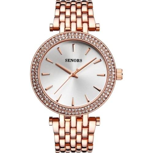 Senors Girl simple atmosphere fashion trend 30m waterproof quartz movement ladies watch