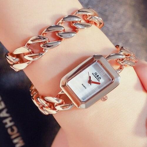 2019 Rose Gold Brand Watch Luxury Classic Wrist Watch Fashion Casual Simple Quartz Wristwatch Clock Women Watches