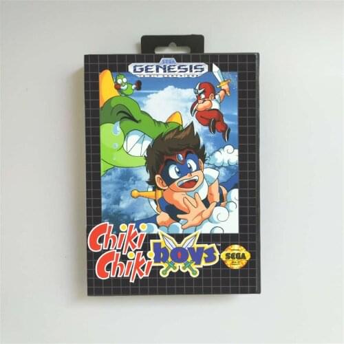 Chiki Chiki Boys - USA Cover With Retail Box 16 Bit MD Game Card for Sega Megadrive Genesis Video Game Console