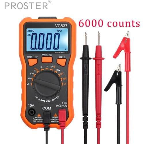 6000 Counts Digital Multimeter TRMS NCV Detector DC AC Voltage Current Temperature Capacitance Diode Electrical Meter Tester New