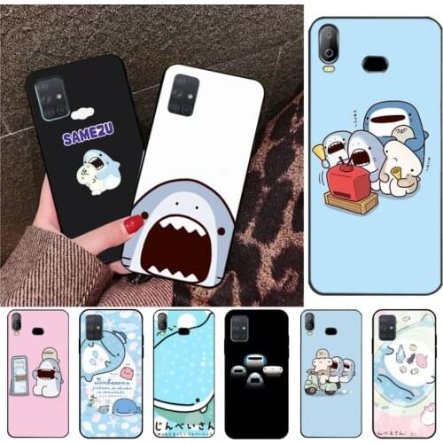 CUTEWANAN Kawaii Samezu Shark Soft Silicone TPU Phone Cover For Samsung A10 A20 A30 A40 A50 A70 A80 A71 A91 A51 A6 A8 2018