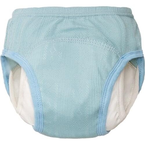 Infant Baby Cotton Absorbent Toilet Training Pants Toddler Potty Training Reusable Solid color Underwear for Boy and Girl 2-4T