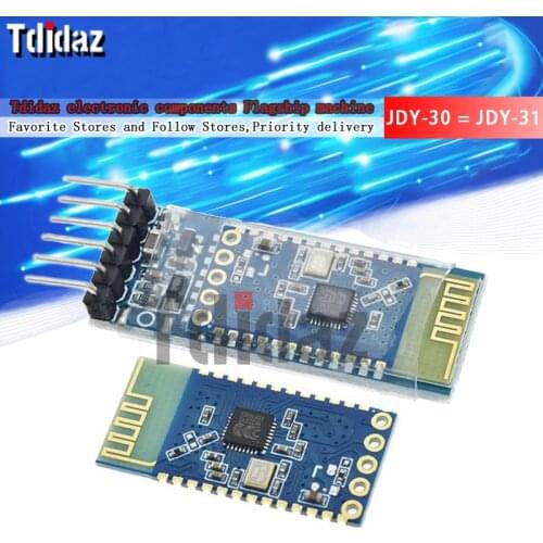 JDY-30 = JDY-31 SPP-C Bluetooth serial pass-through module wireless serial communication from machine Replace HC-05 HC-06