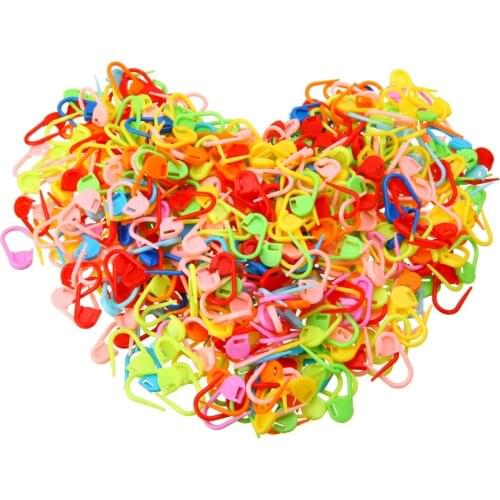 Hot Sale 50/100/500pcs Mixed Color Knitting Crochet Locking Stitch Needle Clip Marker Mayitr Crochet Locking Stitch
