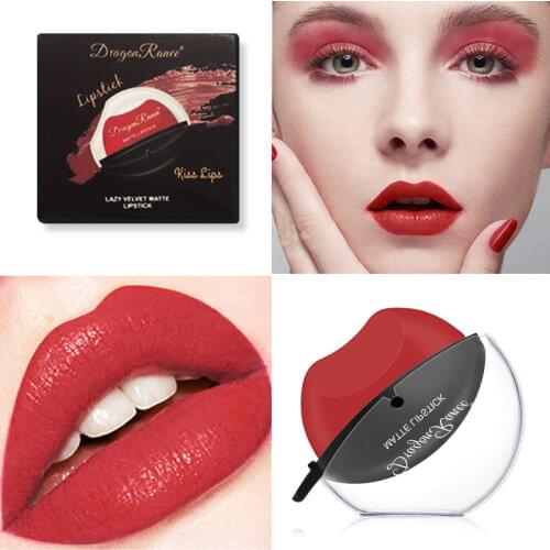 Lip-shaped lipstick seal Sip into makeup lazy blush lipstick Matte makeup effect Moisturizing lip gloss Waterproof non-stick cup