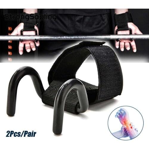 Weight Lifting Hooks Gym Fitness Set Weightlifting Wrist Straps Heavy Duty Pull-ups Power Lifting Grips with Padded Workout Hook