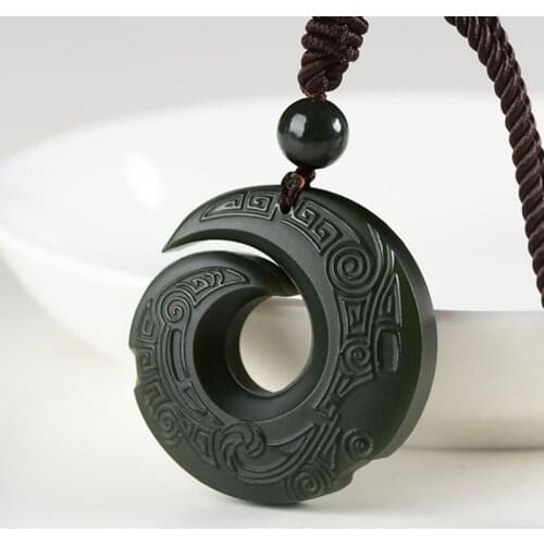 Natural Hetian Qing yu Jade Pendant Jewelery Lucky Exorcise evil spirits Auspicious Amulet Fine Jewelery Jade Pendant