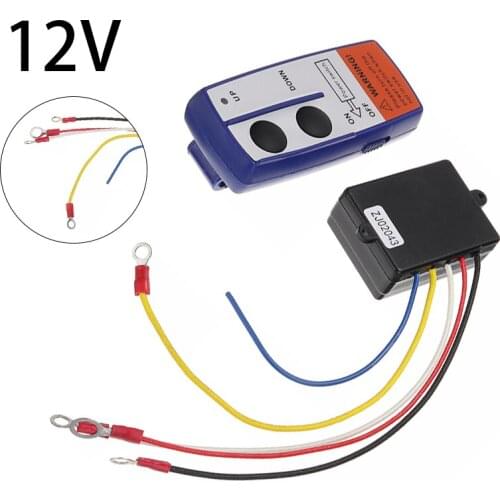 1set 12V Electric Winch Wireless Remote Control Switch Receiver Fit For Truck ATV SUV Off Road Accessories