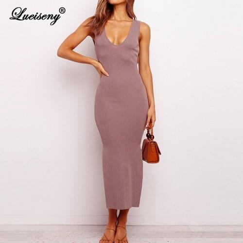 LUEISENY Summer Knitted Dresses