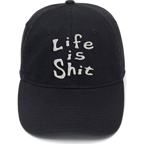Lyprerazy Life is Good Funny Joke Washed Cotton Adjustable Men Women Unisex Hip Hop Cool Flock Printing Baseball Cap