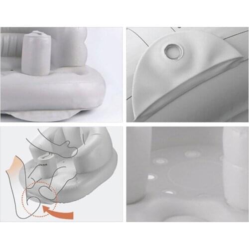 066B Multifunctional Baby PVC Inflatable Seat Inflatable Bathroom Sofa Learning Eating Dinner Chair Bathing Stool