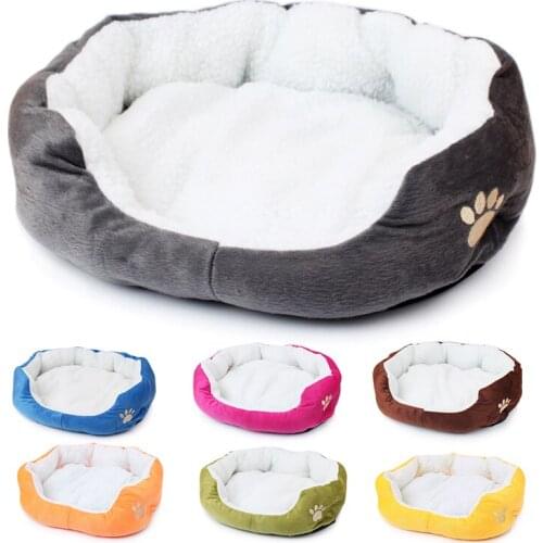 Pet Dog Bed Soft 7 Colors 60*50CMCashmere Sofa Washable Detachable Beds Dogs Pets House For Cat Puppy Chihuahua Accessories