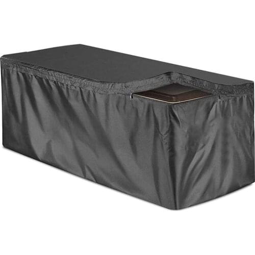 Outdoor Deck Box Cover with Zipper Waterproof Garden Storage Box Cover Patio Storage Container Protective Cover