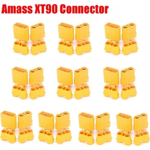 New 10/20/pair Amass XT90 XT90H Battery Connector Set 4.5mm Male Female Gold Plated Banana Plug