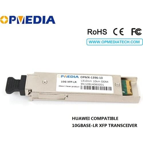 10GBASE-LR optical module,10G 1310nm 10KM XFP transceiver,duplex LC connector,DDM function,100% compatible with Huawei