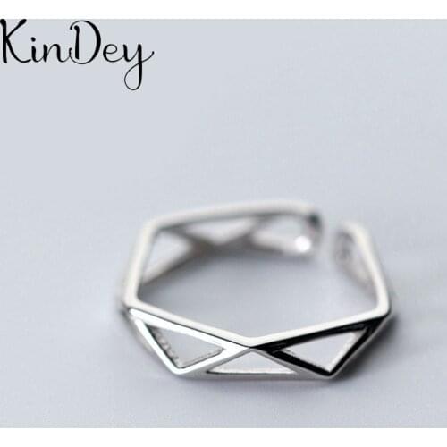 Exaggerated Gothic Hexagon Rings For Women Charm Engagement Jewelry Girls Open Finger Knuckle Rings 2021