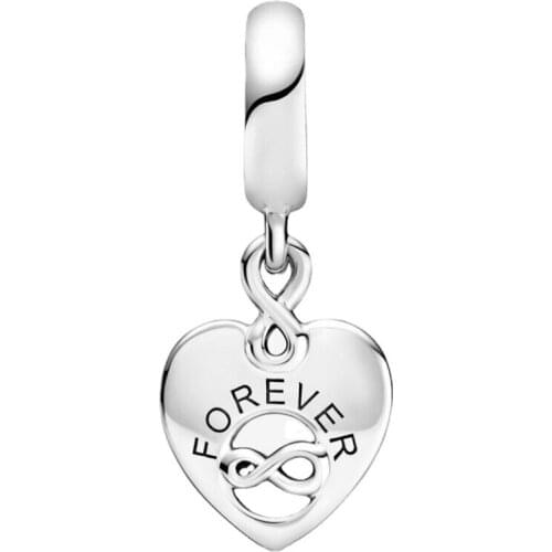 2021New S925 Sterling Silver Eternal Friend Love Charm Fit Original 3mm Bracelet&Bangle Making Fashion DIY Jewelry For Women