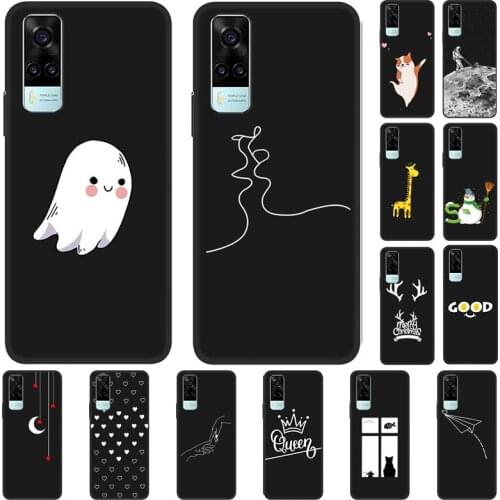 Black Silicone Case For Vivo Y31 Y 31 Case Phone Cover Soft Funda For Vivo Y31 Phone Case Y 31 Black Side Capa For Vivo Y31 Case