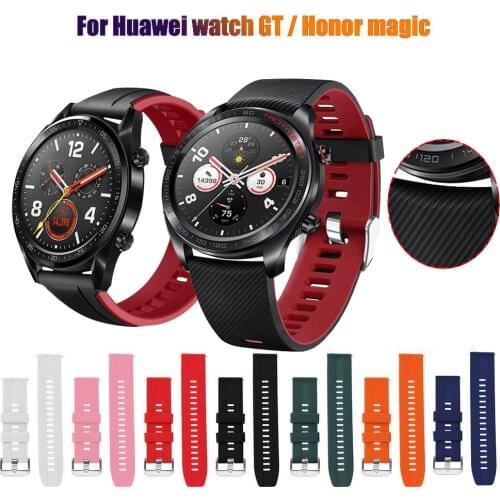22mm Silicagel for huawei watch gt 2 band 46mm Strap for galaxy active 46mm HONOR Magic strap Bracelet GT2 Smartwatch Watchband