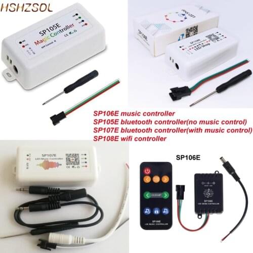 Smart maigc light controller music bluetooth wifi controller SP105E/SP106E/SP107E/SP108E For WS2812 SK6812 WS2811 Magic Led Tape