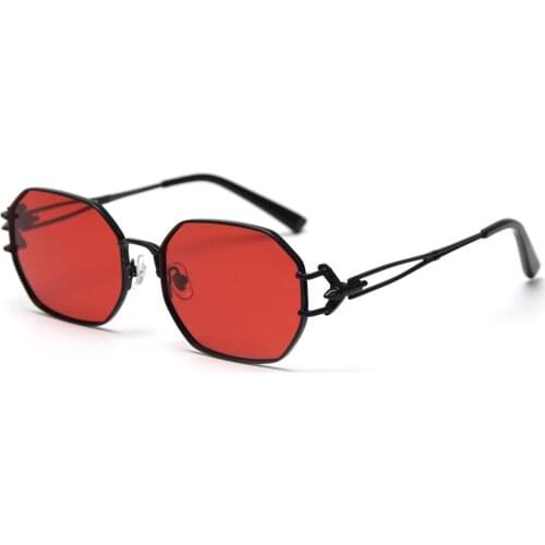 Veshion Polarized Man Sunglasses Women Square Full Metal Uv400 Polygon Retro Sun Glasses Vintage 2021 Red Brown Summer Driving