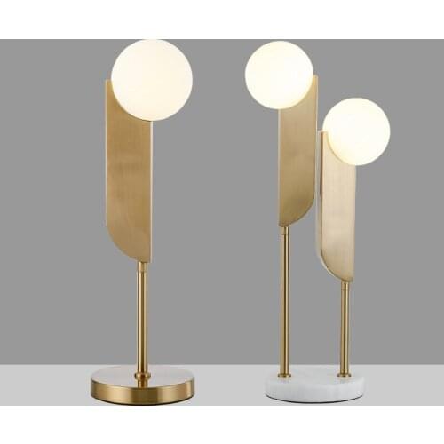 Modern living room double head glass desk lamp designer Nordic study dining room bedroom bedside decoration desk lamp