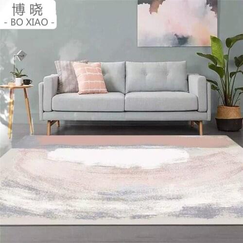 Modern minimalist art abstract ink living room carpet pink coffee table bedroom full carpet Nordic household blanket