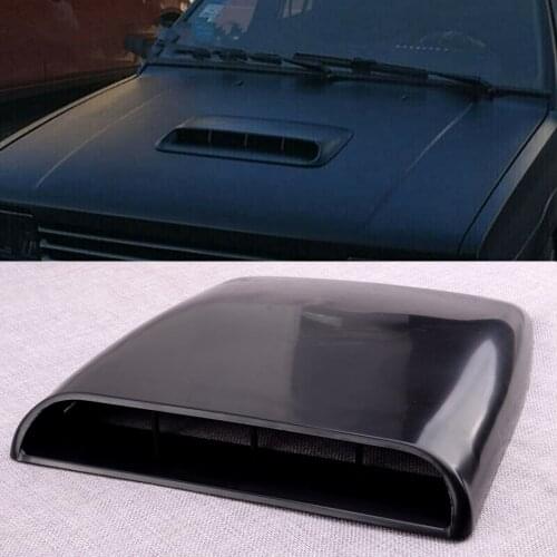 Universal Car Black ABS Air Flow Intake Vent Bonnet Hood Scoop Cover Trim Decorative Fit For SUV