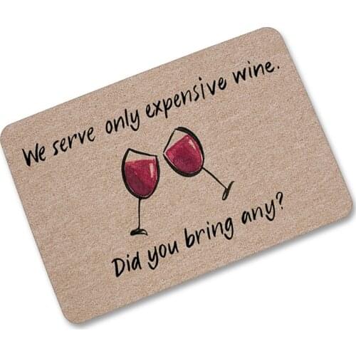 Humorous Funny Christmas mat Saying Quotes If You Forgot The Wine Go Home Welcome Doormat Non-slip Kitchen Rug Floor Mats carpet
