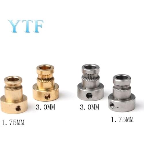 3D Printers Parts Drive Gear Copper Extruder Pulley Bore 5mm Feeder Wheel 1.75mm 3.0mm Filament Part For NEMA17 DIY Accessories
