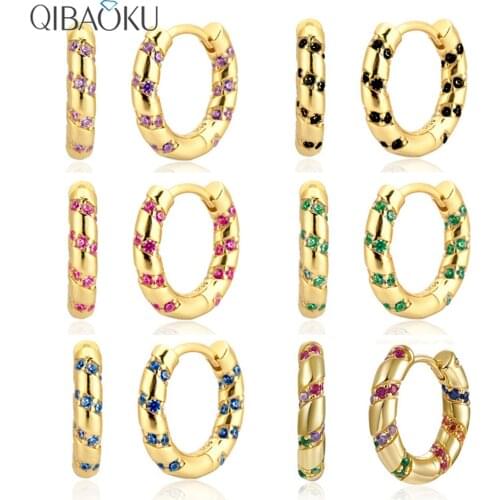 925 Sterling Silver & Gold Color Small Circle Hoop Earrings For Women Birthday Simple Noble Jewelry Gift