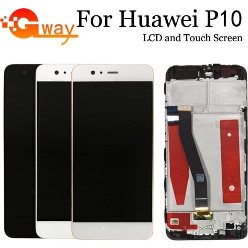 For Huawei P10 LCD Display Touch Screen Digitizer Assembly VTR-L09 L10 VTR-L29 For P10 Plus VKY-L09 LCD With Frame Replacement