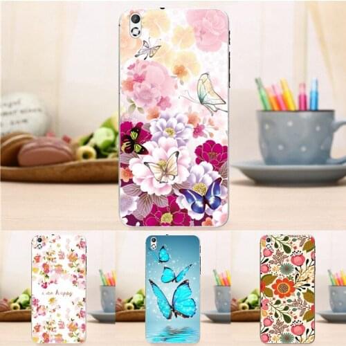 0.3mm Soft Hot Skin Gel Shell Cover for HTC Desire 816 Flower Tower Fashion Case For HTC Desire 816 800 D816W