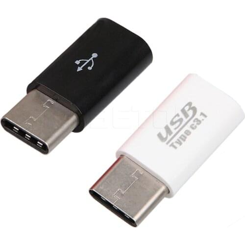 10pcs mini USB 3.1 Type C Male to Micro USB 2.0 5 Pin Female Data Transmission Head Adapter for Tablet and Mobile Phone