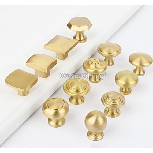 10PCS European Solid Brass Kitchen Cabinet Pulls Handles Cupboard Wardrobe Drawer Wine Cabinet Handles&Knobs Furniture Hardware