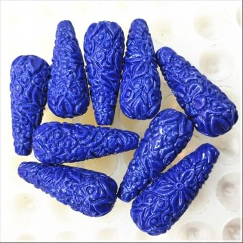 10pcs new carving flower beads for earring drop earring studs size 27x10mm for fashion women earring making diy accessories