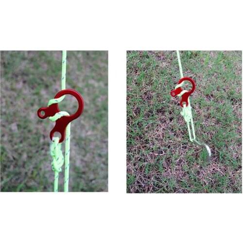 10pcs 3 Hole Quick Knot Tent Wind Rope Buckle Antislip Camping Hiking Tightening Hook Wind Rope Buckles