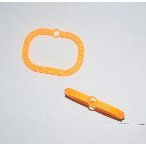 10pcs yellow plastic Oval ring rod /scientific technology model parts/baby toys for children/DIY toy accessories