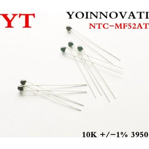 100pcs 10k OHM NTC Thermistor Resistor NTC-MF52AT 10K +/-5% 3950