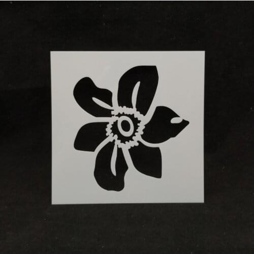 13*13 Flower Layering Painting template Stencils graffiti hand board hollowed out photo album graphic spray painting tool