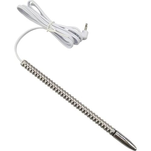15cm Dia 8mm stainless steel electric Shock Therapy urethral Dilator penis plug electro sex toy UP-E004