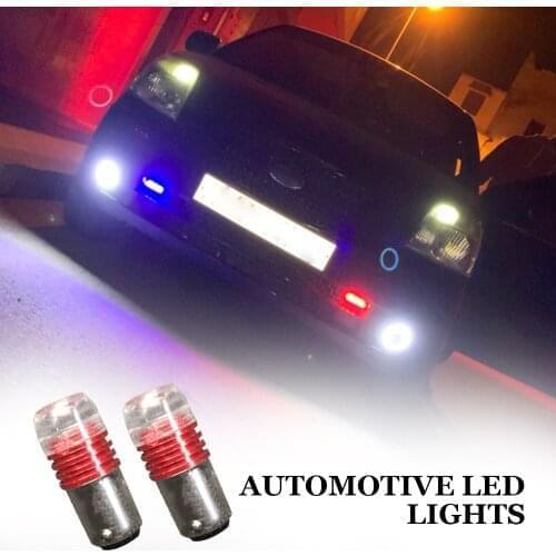 2Pcs 1156 BAY15D Car LED Strobe Lamp 3SMD LED Bulbs Car Brake Turn Signal Tail Flashing Light 12V Automobiles Accessories New