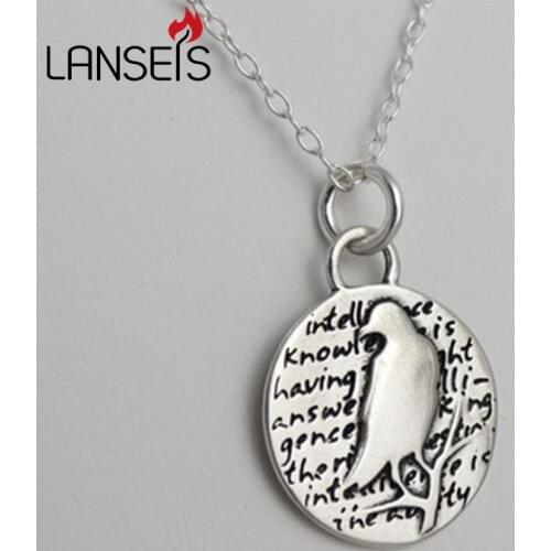 20pcs Inspirational Raven Charm Necklace15mm