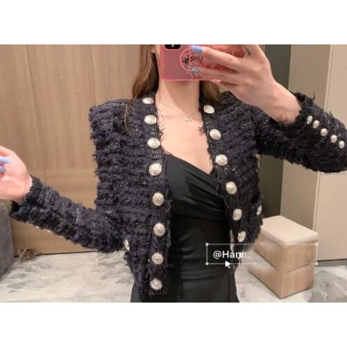 2021FW Autumn Fashion Casual Women New Short Jacket Coat Female Luxry High Quality Overcoat 2 Color Gdnz 8.10