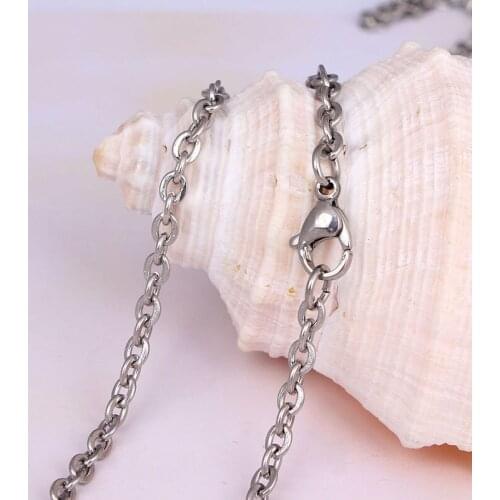 316 stainless steel chain necklace for men 50cm 60cm in stock Distribution lobster cross chain necklace gift jewelry wholesale