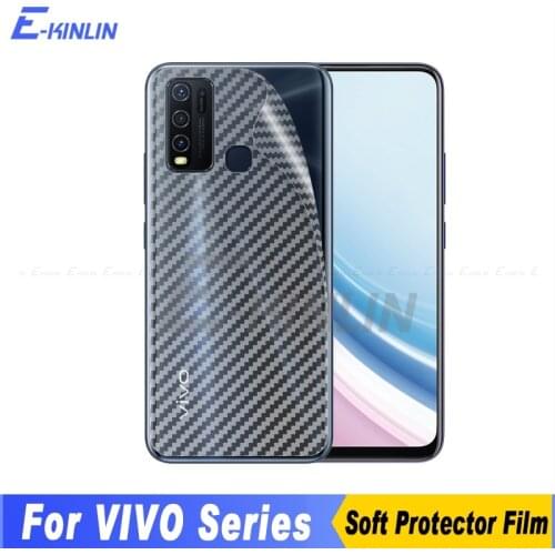 5pcs Carbon Fiber Back Cover Screen Protector For VIVO Y51A Y50 Y52 Y53s Y51 Y70 Y70s Y72 Sticker Protective Film Not Glass