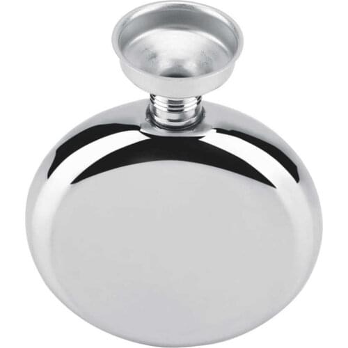5oz/150mL Portable Stainless Steel Wine Whiskey Flask Round Alcohol Bottle Bridesmaid Gifts Hip Flask